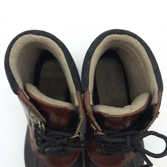 Sperry Boots Mens 9 Brown Black Waterproof Avenue Duck Lug Top Sider STS10548 main image 7